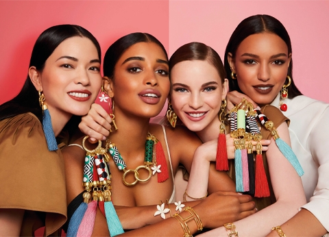 Washable Carolina Herrera CH Key Logo Crystals Gold Tone Open Cuff Bracelet  Women for Reusable | Carolina Herrera Shop